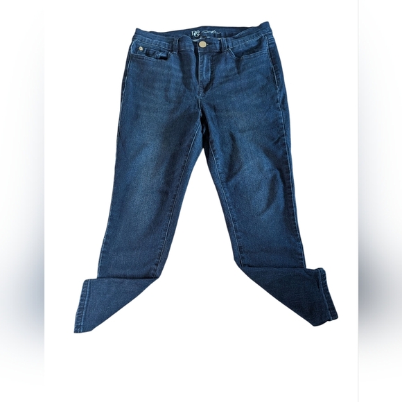 DG2 Diane Gilman Womens Stretch Jeans Indigo Blue Size 8 Petite Jeggings - Picture 1 of 2